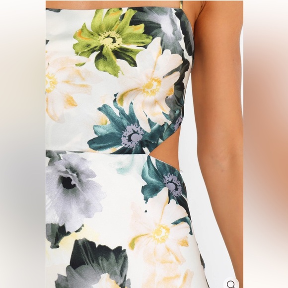 Petal & Pup Strapless Floral Dress - White and Green - Picture 4 of 4